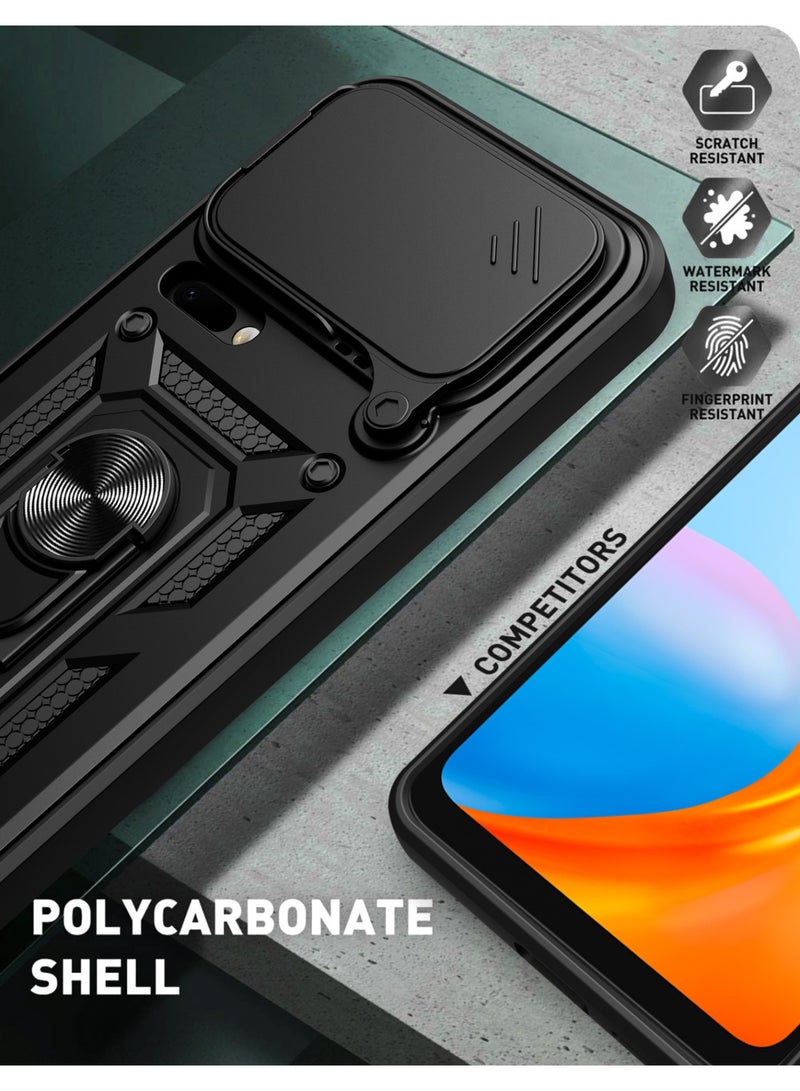 Cover for Xiaomi 17 Pro Max, Matte Texture Metallic Ultra Thin Shockproof PC Hard Silicone Case with Ring Holder and Sliding Camera Protection - Image 3